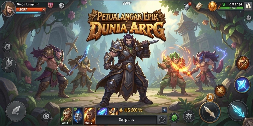 Screenshot gameplay 99RP menunjukkan aksi seru dalam petualangan ARPG.