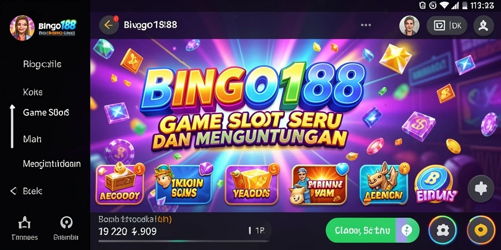 Tampilan gameplay BINGO188 yang penuh warna dan seru.