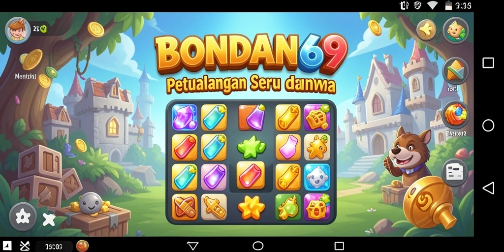 Tampilan gameplay BONDAN69 yang seru dan berwarna.
