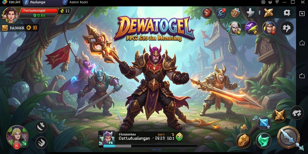 Tampilan seru dan interaktif dalam gameplay RPG DEWATOGEL.
