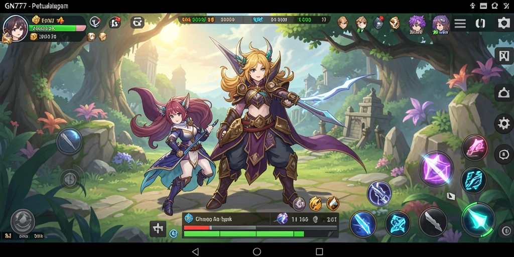 Screenshot utama GN777 menampilkan pertarungan anime yang mendebarkan.