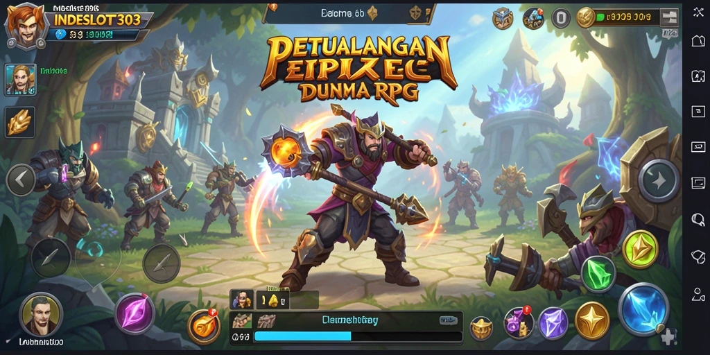 Tampilan gameplay <strong>INDESLOT303</strong> yang seru dan mendebarkan di dunia RPG.