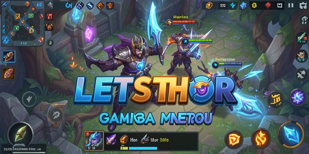 Screenshot gameplay LETSTHOR dengan aksi seru dalam MOBA.