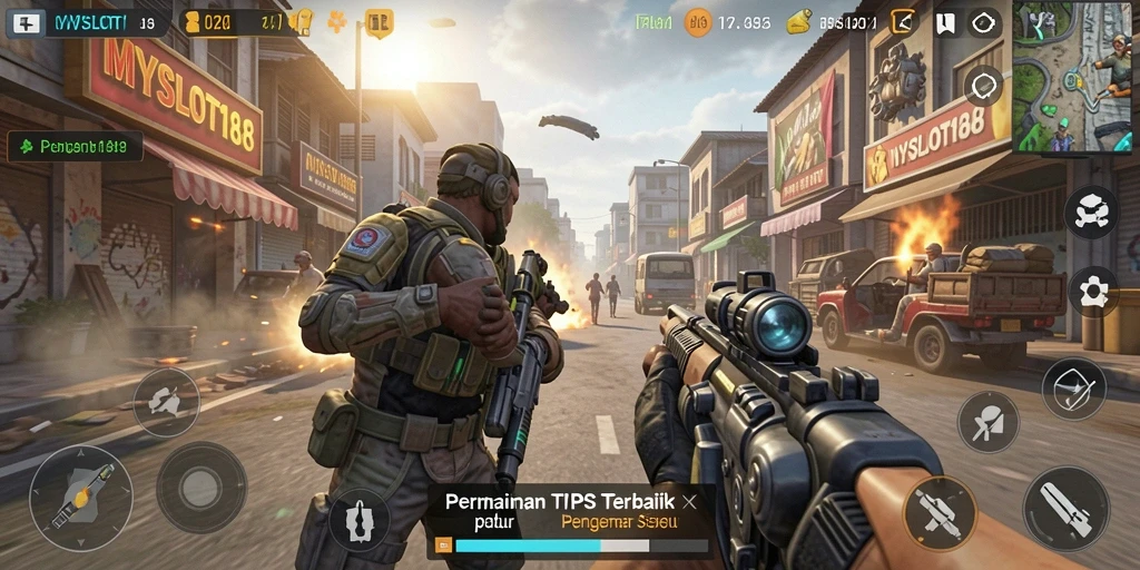 Tampilan gameplay mendebarkan dari permainan TPS MYSLOT188.