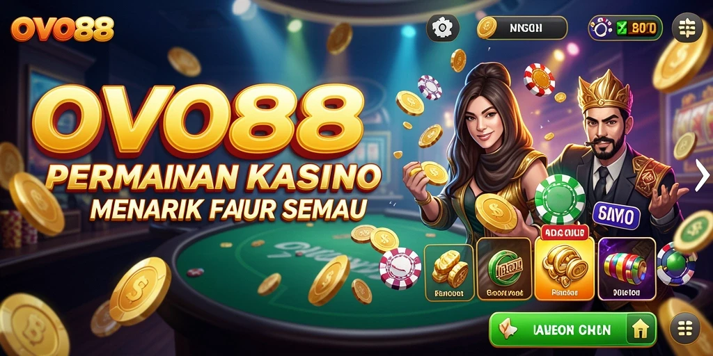 Tampilan gameplay seru dari OVO88 di kasino virtual.