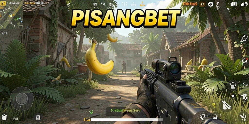 Screenshot gameplay PISANGBET menampilkan aksi tembak-menembak yang intens.