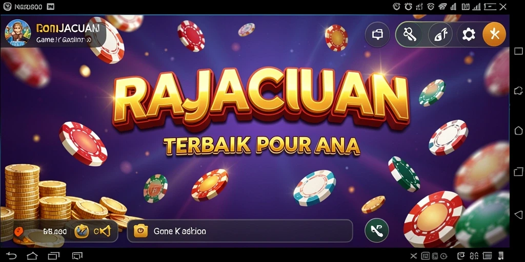 Tampilan utama gameplay RAJACUAN dengan suasana kasino yang mengasyikkan.