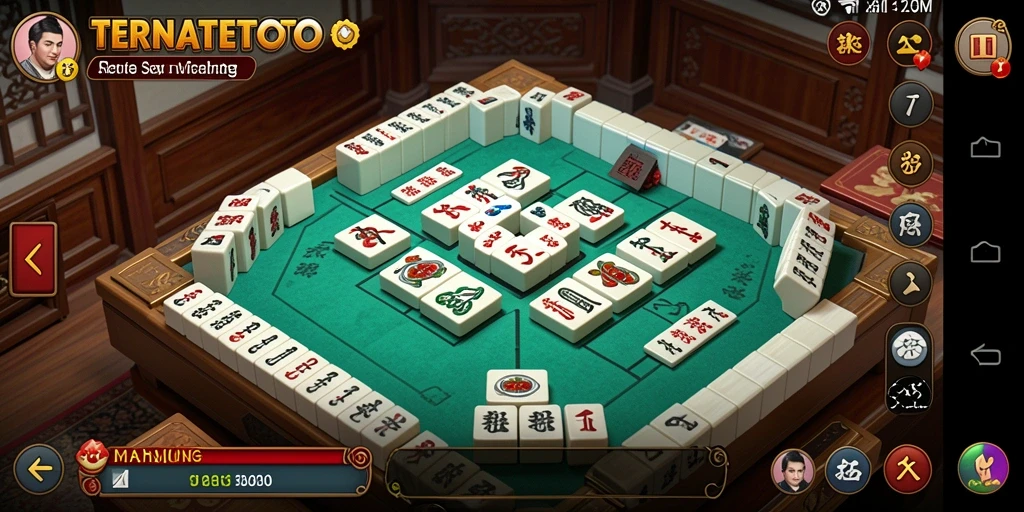 Tampilan gameplay TERNATETOTO yang menarik dengan desain ubin Mahjong.